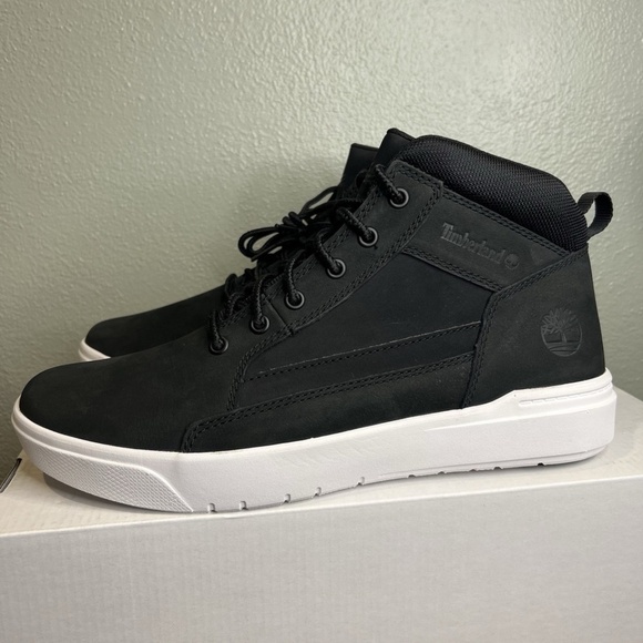 NIB MEN TIMBERLAND TB 0A69V5 ALLSTON MID LACE BLACK NUBUCK BOOT SNEAKER SHOE - Picture 1 of 5